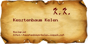 Kesztenbaum Kelen névjegykártya
